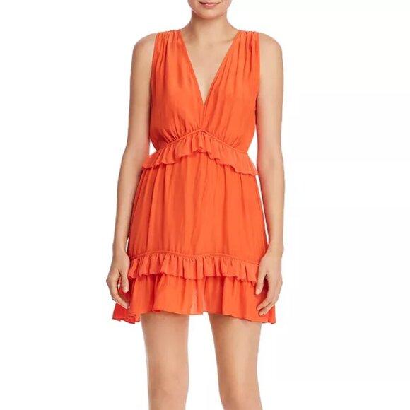 Ramy Brook Orange Moira Mini Dress - 4 - Picture 1 of 10